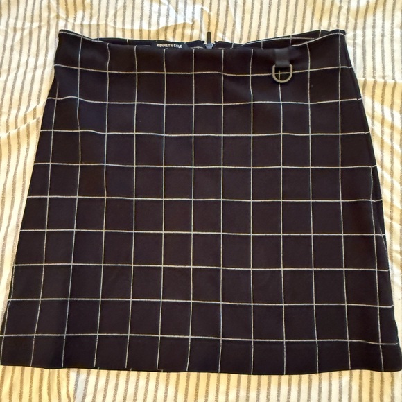 Kenneth Cole Black Checkered Pencil Skirt - Picture 1 of 4